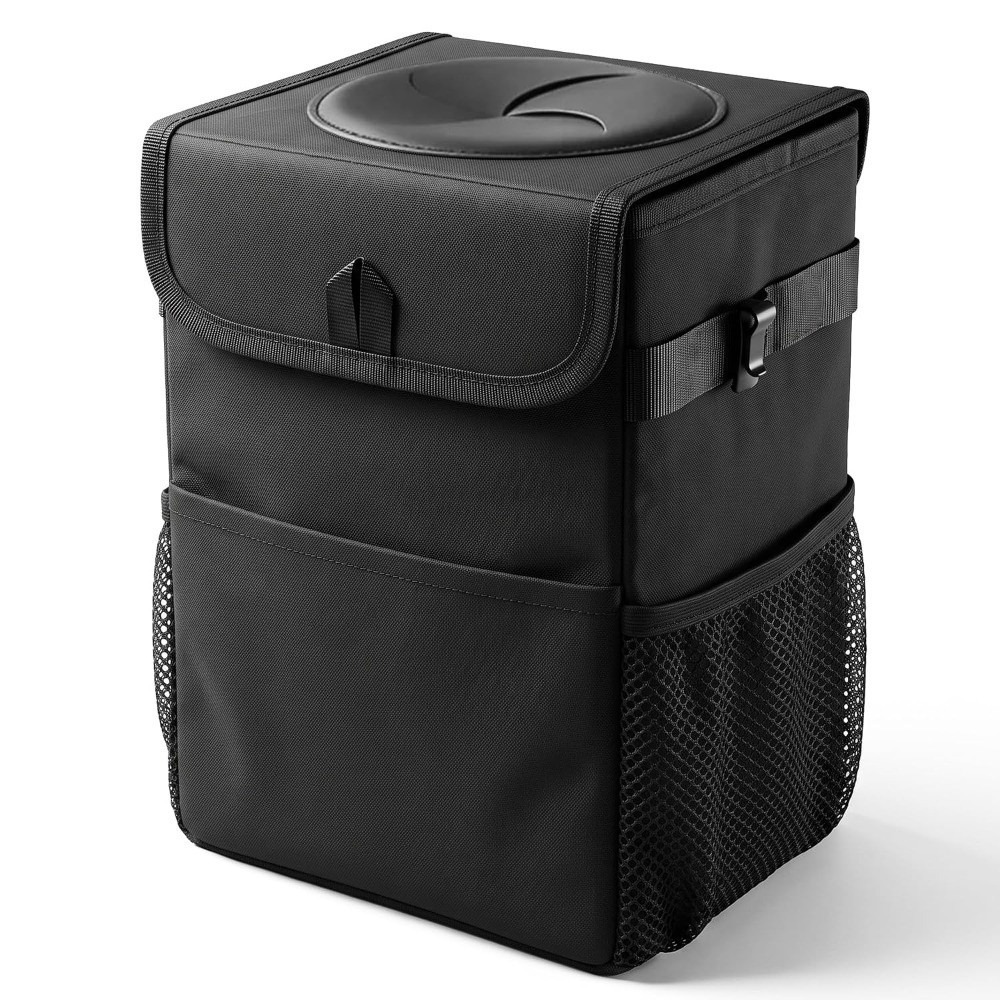 Waterproof Car Trash Can With Lid - Cubo de basura plegable para coche