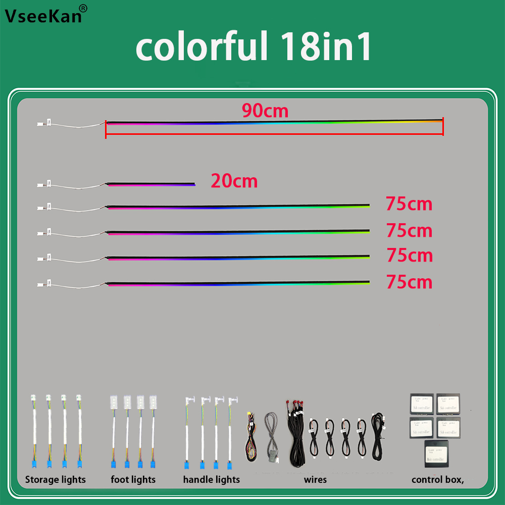 Kit de Iluminación Ambiental p - Led Ambient Interior Car Lights App Control reseña y precio