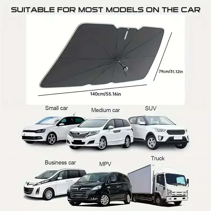 Parasol plegable para coche, v - Car Sunshade Windshield Umbrella Foldable reseña y precio