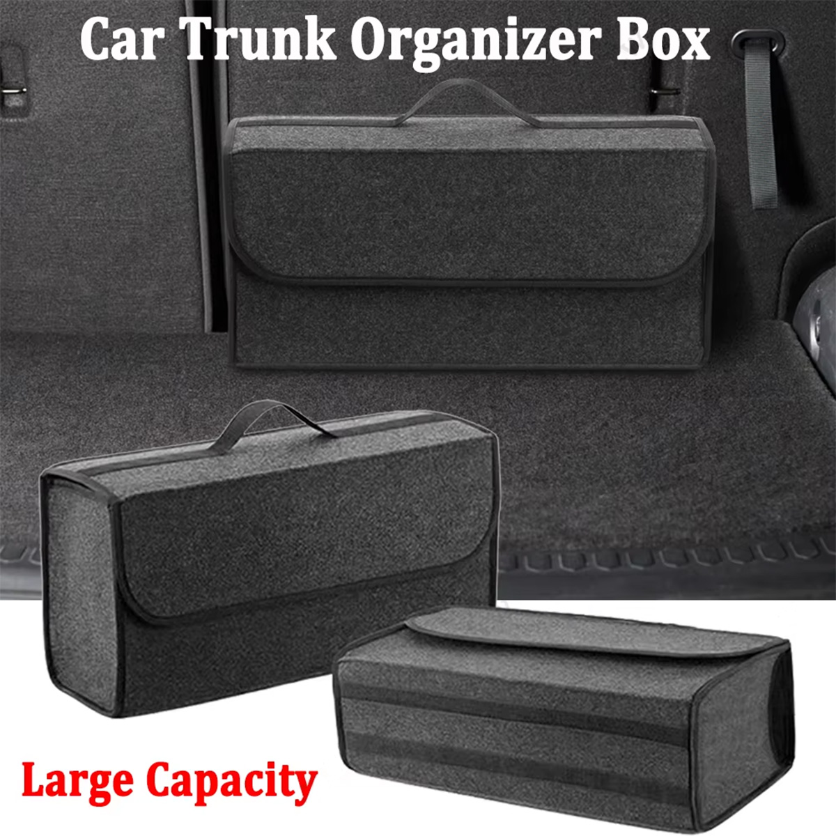 Organizador de maletero de coc - Car Trunk Organizer Foldable Storage Box reseña y precio