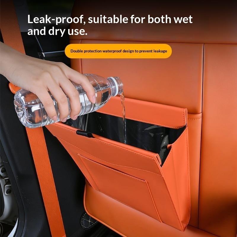 Cubo de basura para coche, imp - Waterproof Car Trash Can With Lid reseña y precio