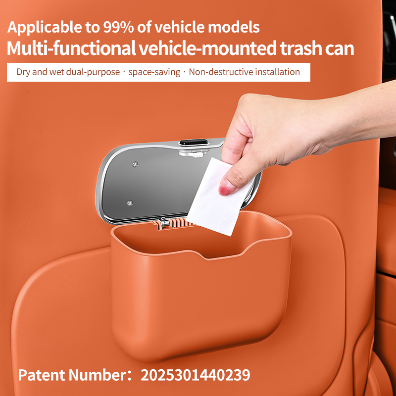 Cubo de basura para coche con  - Waterproof Car Trash Can With Lid reseña y precio