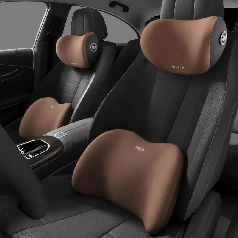 Cojín ergonómico de espuma vis - Memory Foam Car Neck Pillow Lumbar Support reseña y precio