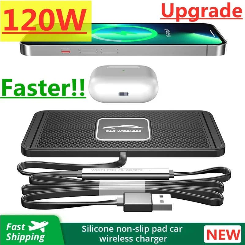 Soporte de almohadilla de sili - Wireless Car Charger Mount Fast Charging reseña y precio