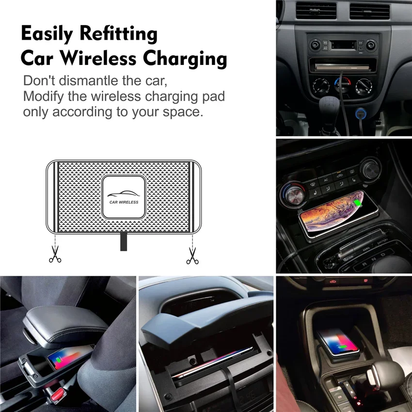 Soporte de almohadilla de sili - Wireless Car Charger Mount Fast Charging reseña y precio