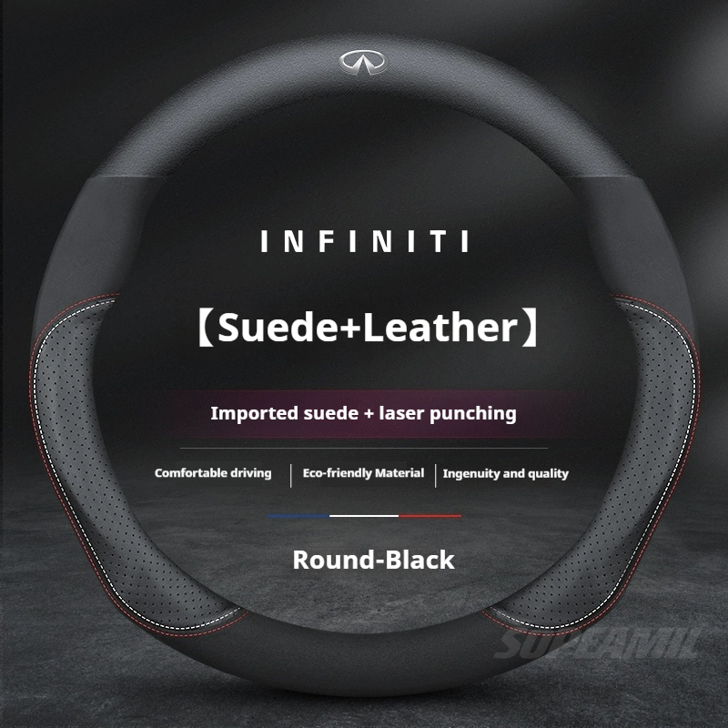 Para Infiniti EX FX JX ESQ Q30 - Car Steering Wheel Cover Anti Slip Breathable reseña y precio