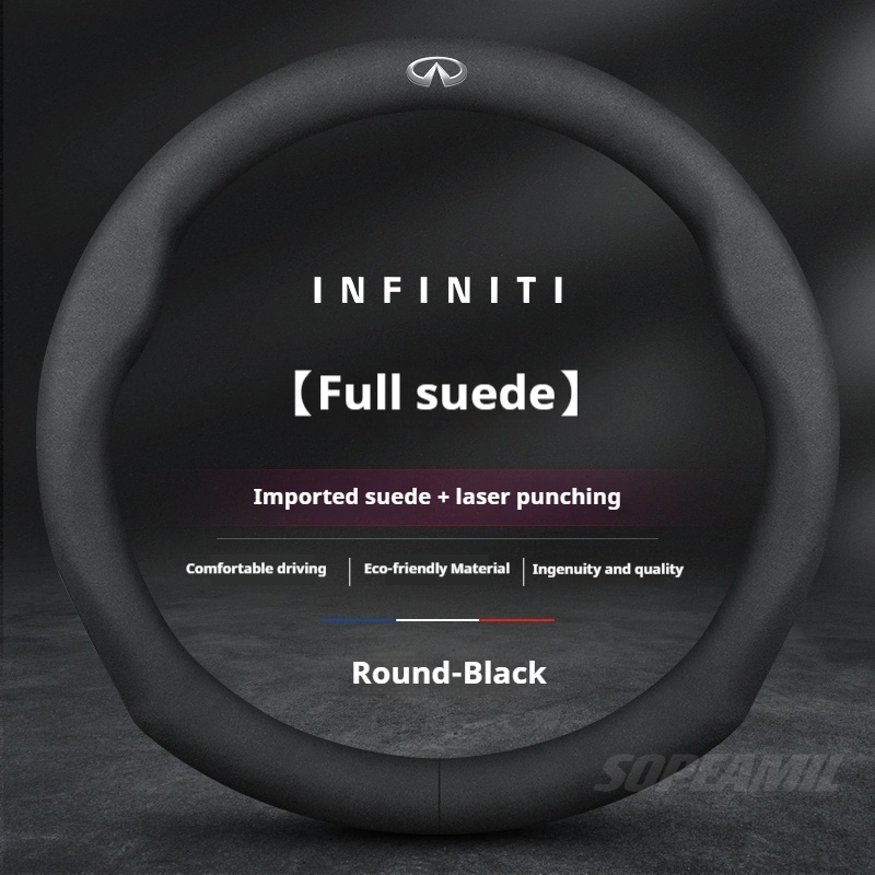 Para Infiniti EX FX JX ESQ Q30 - Car Steering Wheel Cover Anti Slip Breathable reseña y precio